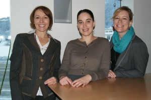 v.l.n.r.: Martina Rüscher (VIA3), Julia Weger (WEGweisER), Sandra Feurstein (commA 7) 